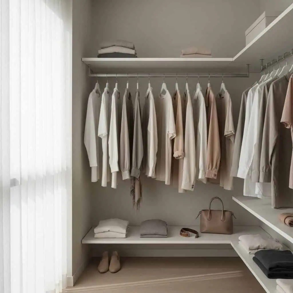 Neutralne kolory w szafie – fundament stylowej garderoby